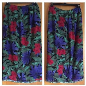 Tropical colorful maxi skirt